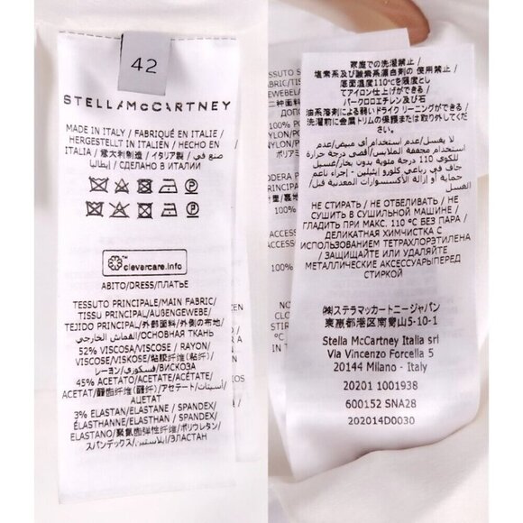 Stella McCartney Lara Stretch-Cady Gown Size 42 US 6 S White Womens $3470 - Picture 16 of 16